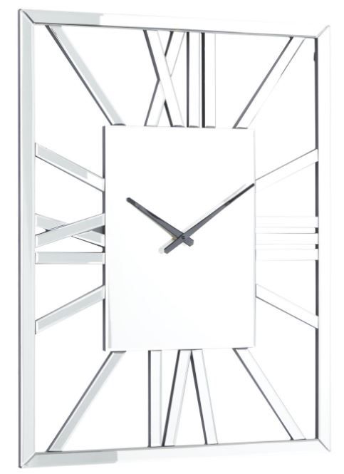 Deco Marche U Select Silver 2" Glass Decorative Wall Clock-1