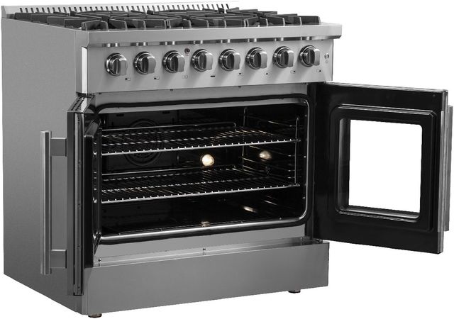 FORNO® Galiano 36" Stainless Steel Pro Style Dual Fuel Range-3