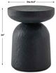 Uttermost® Hurlee Black Slate Concrete Indoor-Outdoor Accent Table-2