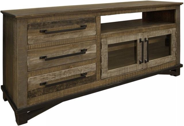 International Furniture Direct Loft Brown/Gray 62" TV Stand-0