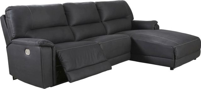 Signature Design by Ashley® Henefer 2-Piece Midnight Living Room Set with Power Reclining Sofa-1