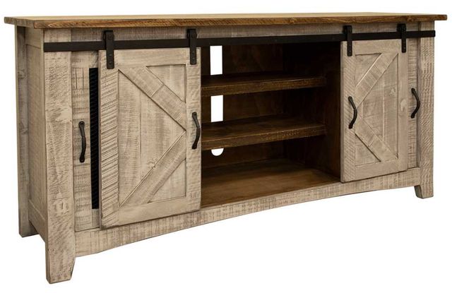 International Furniture Direct Pueblo Gray Gray 70" TV Stand-1
