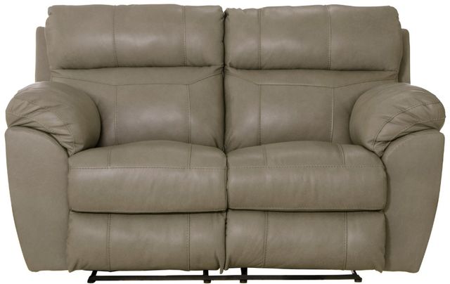 Catnapper® Costa Putty Leather Lay Flat Reclining Loveseat-3