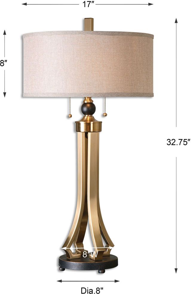Uttermost® Selvino Brushed Brass Table Lamp-2