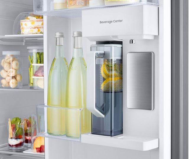 Samsung Bespoke 22.6 Cu. Ft. White Glass Counter Depth Side-by-Side Refrigerator-4