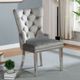 Furniture of America® Neuveville 7-Piece Chrome/Gray/White Dining Set-1