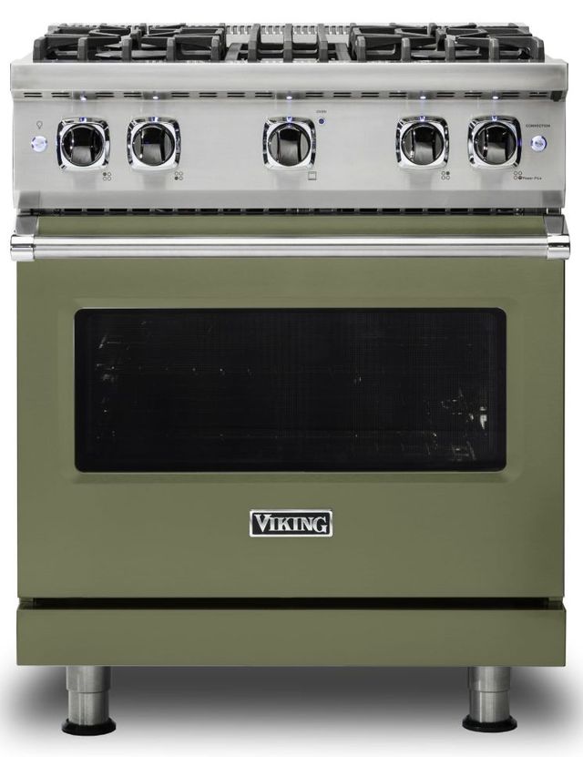 Viking® 5 Series 30" Cypress Green Pro Style Natural Gas Range-0