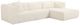 TOV Furniture Tarra 3-Piece Cream Fluffy Oversized Right-Arm Facing Sectional and Chaise-0