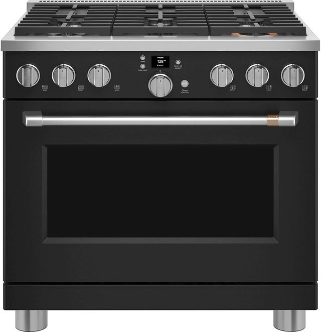 Café™ 36" Matte Black Pro Style Gas Range-0