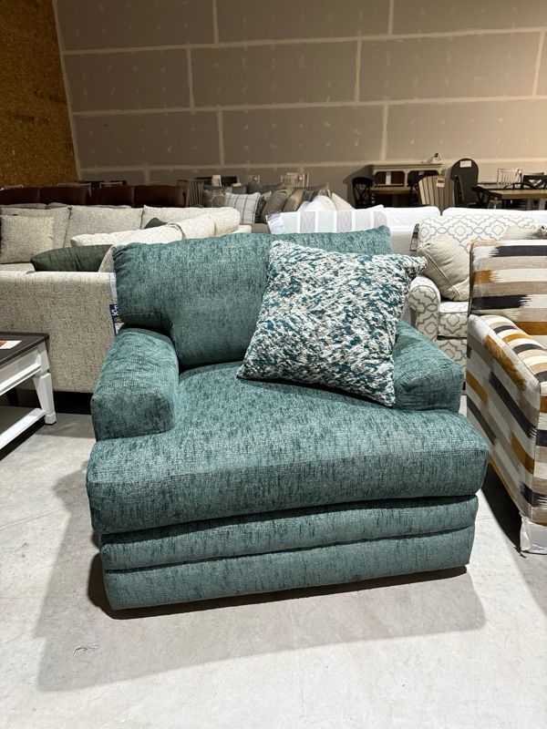 Clearance Franklin™ Emerald Matcha Teal Swivel Chair-0