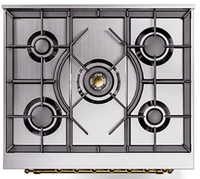 Ilve® Nostalgie II Series 30" Stainless Steel Pro Style Dual Fuel Range-2