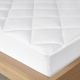Olliix by Madison Park White Twin Quiet Nights 100% Cotton Sateen Waterproof Diamond Quilting Down Alternative Mattress Pad-3