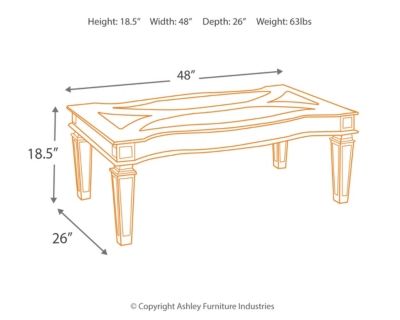 Signature Design by Ashley® Tessani Silver Rectangular Coffee Table-3