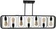 YHD Elliptical Matte Black 7-Light Island Lighting-3