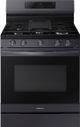 Samsung 30" Fingerprint Resistant Black Stainless Steel Smart Freestanding Gas Range with No Preheat Air Fry and Convection-0