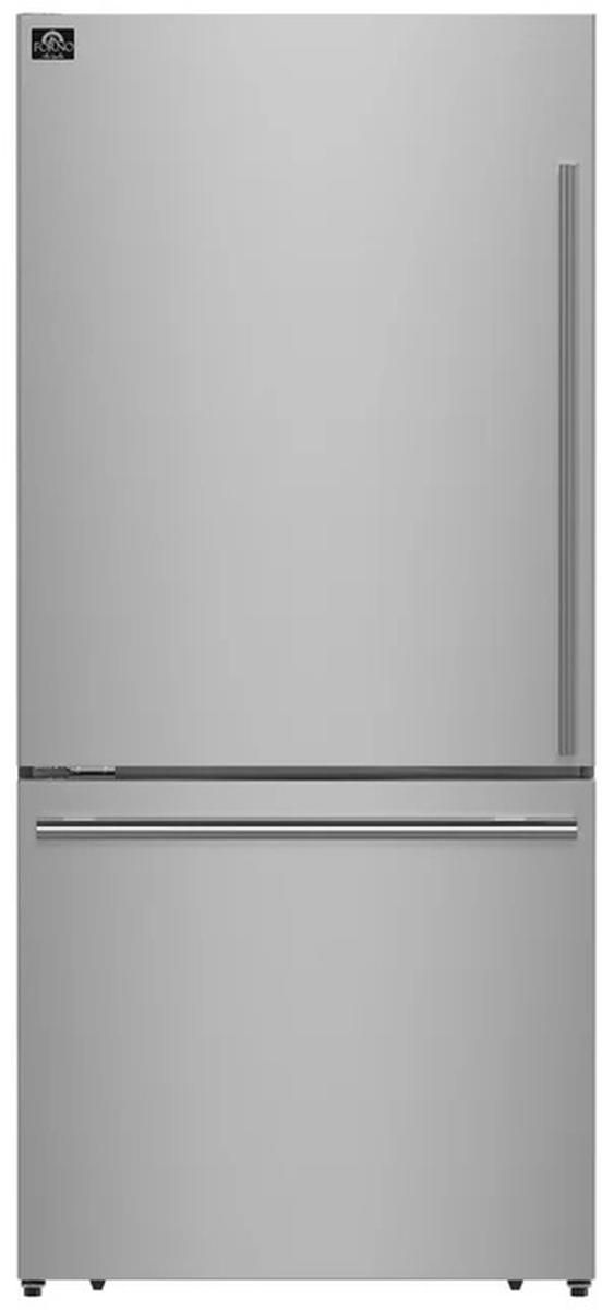 FORNO® Milano 62 in. 34.4 Cu. Ft. Stainless Steel Bottom Freezer Refrigerator-3