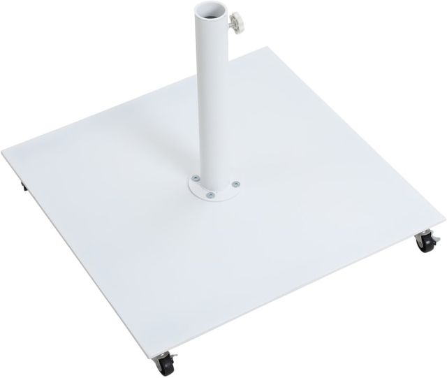 Meridian Furniture Belize White Steel Outdoor Patio Base-0