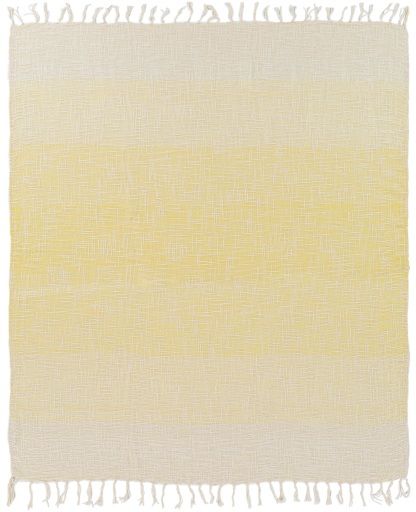 Surya Kymani Bright Yellow 50"x60" Throw Blanket-1