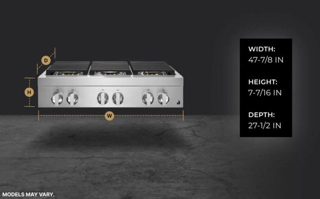 JennAir® NOIR™ 48" Stainless Steel Natural Gas Rangetop-3
