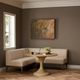 Four Hands Ellington 3-Piece Irving Flax L-Shape Dining Banquette-1