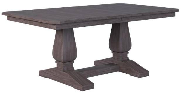 Country View Woodworking Customizable Lenox Wormy Maple Top 48" Dining Table with 2-Leaves and Brown Maple Base-0