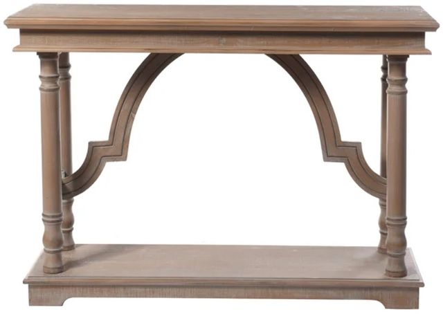 StyleCraft Weathered Brown Trestle Console Table-1