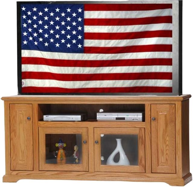 American Heartland Manufacturing Oak 68" 4-Door Deluxe TV Stand-1