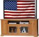 American Heartland Manufacturing Oak 68" 4-Door Deluxe TV Stand-1