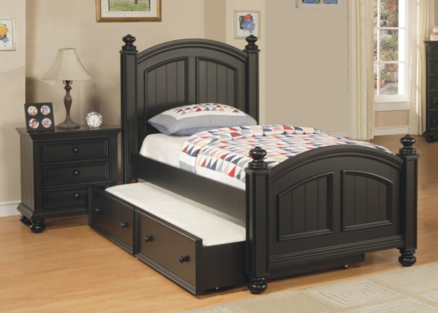 Winners Only® Cape Cod Ebony Twin Bed | Bedroom Express
