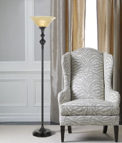 Cal® Lighting & Accessories Alamo Metal Torchiere Floor Lamp-1
