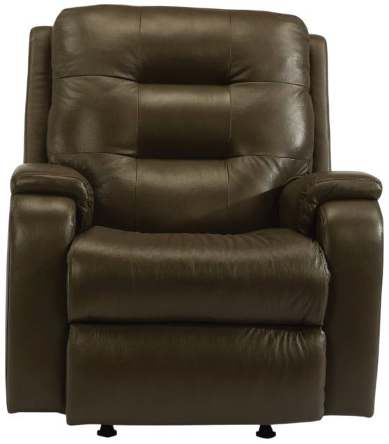 Flexsteel® Arlo Dark Stone Power Rocking Recliner with Power Headrest and Lumbar-2
