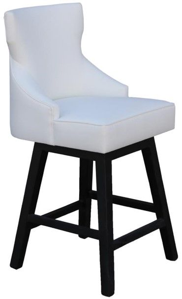 Nest Home Collections Lacey Barbury Pearl/Black Swivel Counter Stool-0