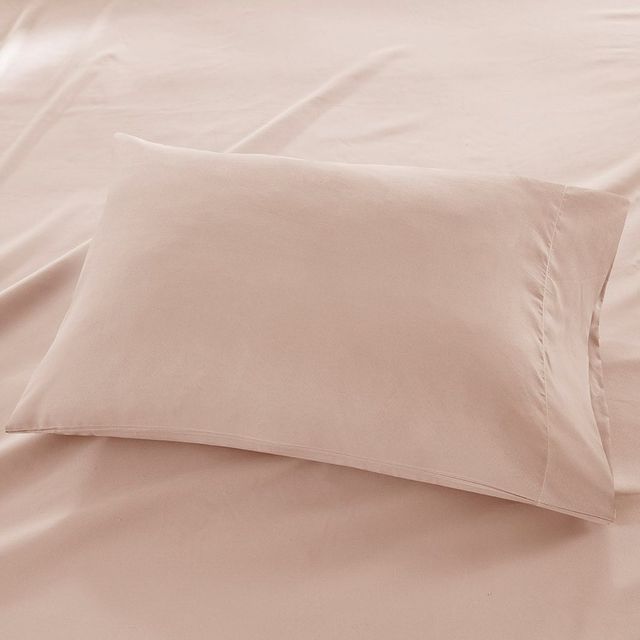 Olliix by Madison Park Blush California King 3M Microcell All Season Moisture Wicking Lightweight Sheet Set-1