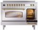 Ilve® Nostalgie II Series 48" Stainless Steel Pro Style Induction Range-2