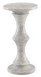 Currey & Company Jesper White Marble Drinks Table-0