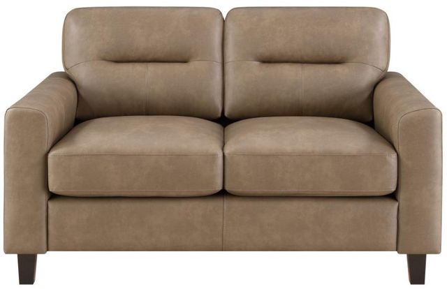 Coaster® Scotland Brown Upholstered Loveseat-1