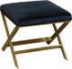 Harp & Finial® Ellis Black/Brushed Gold Ottoman-0