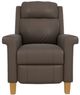Best® Home Furnishings Customizable Prima Leather Manual High Leg Recliner with Honey Birch Legs-1