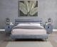 ACME Furniture Doris Gray Leather Eastern King Upholstered Panel Bed-1
