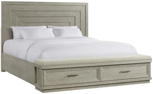 Riverside Furniture Cascade Dovetail King Upholstered Storage Panel Bed-0