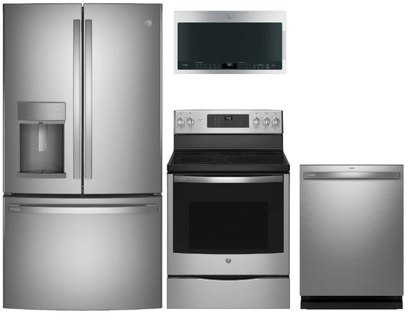 GE Profile™ 4 Piece Stainless Steel Kitchen Package
