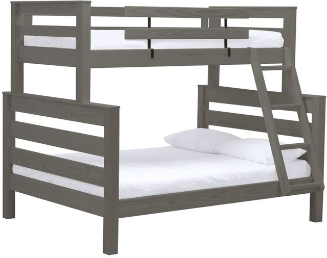 Crate Designs™ Furniture TimberFrame Graphite Twin XL/Queen Offset Bunk Bed-0