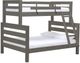 Crate Designs™ Furniture TimberFrame Graphite Twin XL/Queen Offset Bunk Bed-0