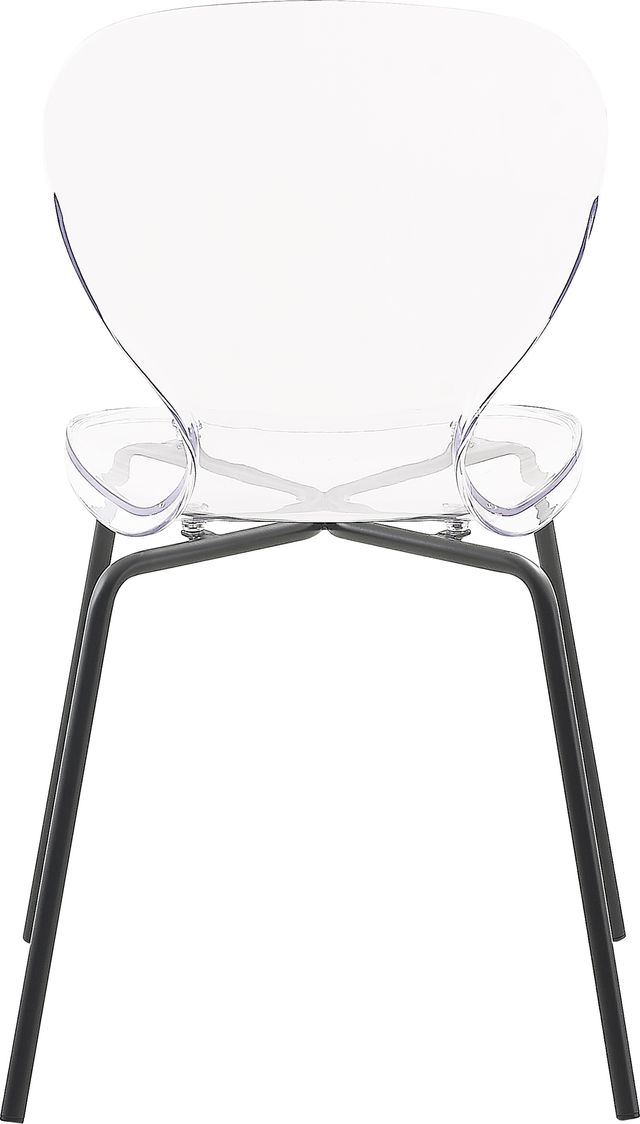 Meridian Furniture Clarion Clear/Matte Black Dining Chair-1