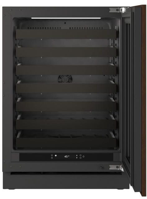 U-Line® Seamless Collection 24" 5.1 Cu. Ft. Panel Ready Wine Refrigerator with Glass Door-3