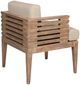 Armen Living Vivid Brown/Taupe Eucalyptus/Olefin Outdoor Dining Chair-3