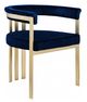 Meridian Furniture Marcello Navy/Brushed Brass Velvet Dining Chair-0