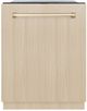 ZLINE Autograph Edition Monument 24" Panel Ready 3rd Rack Tall Tub Top Control Built In Dishwasher with Polished Gold Handle-0
