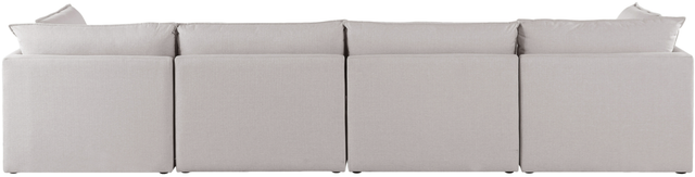 Meridian Furniture Mackenzie Beige 160" Linen Fabric Modular Sofa-2