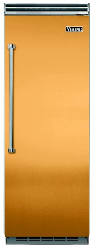 Viking® 5 Series 30 in. 17.8 Cu. Ft. Daffodil Built In Counter Depth Right Hinge Column Refrigerator
